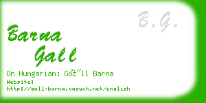 barna gall business card